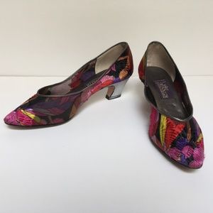 Vtg Rinaldi Colorful Heels Sz EU 36